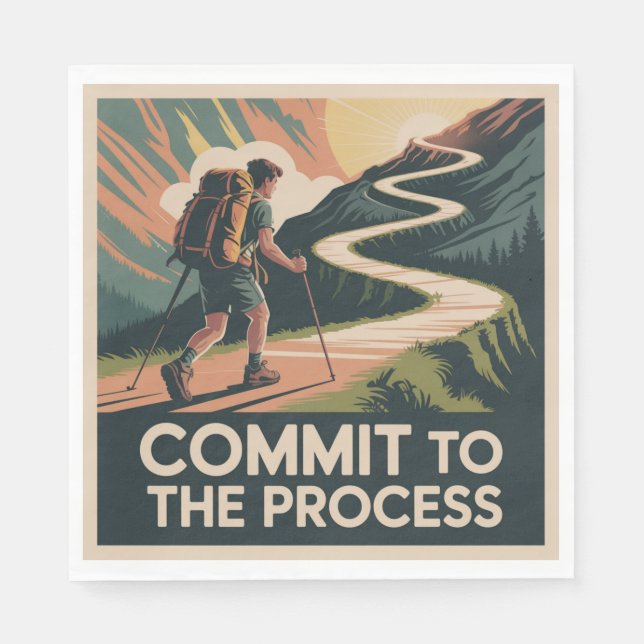 Commit To The Process Napkin (Front)