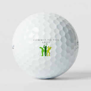'Commit To The Shot' Mental Game Motivational Gift Golf Balls