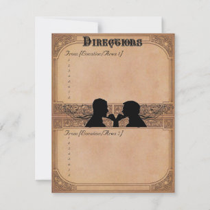 Commitment Ceremony Custom Driving Directions Invitation