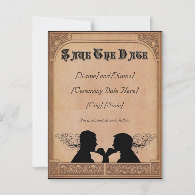 Commitment Ceremony Custom Save-the-Date Cards (Front)