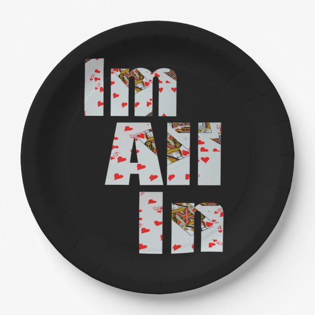 Committed: All In At Poker,  Paper Plate (Front)