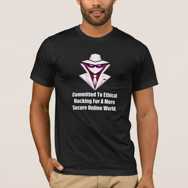 Committed Ethical Hacking Secure Online World T-Shirt (Front)