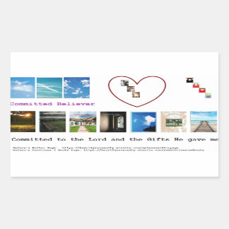 Committed To and Books Rectangular Sticker