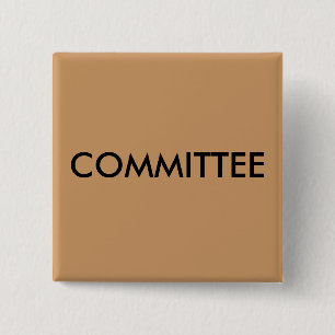 COMMITTEE 15 CM SQUARE BADGE
