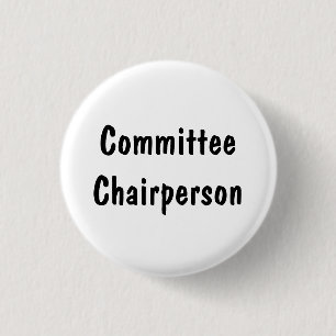 Committee Chairperson 3 Cm Round Badge