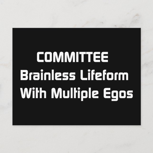 Committee Humour Postcard (Front)