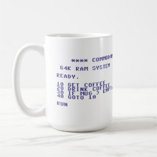 Commodore 64 Drink Coffee Basic Program Coffee Mug