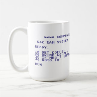 Commodore 64 Drink Coffee Basic Program Mug