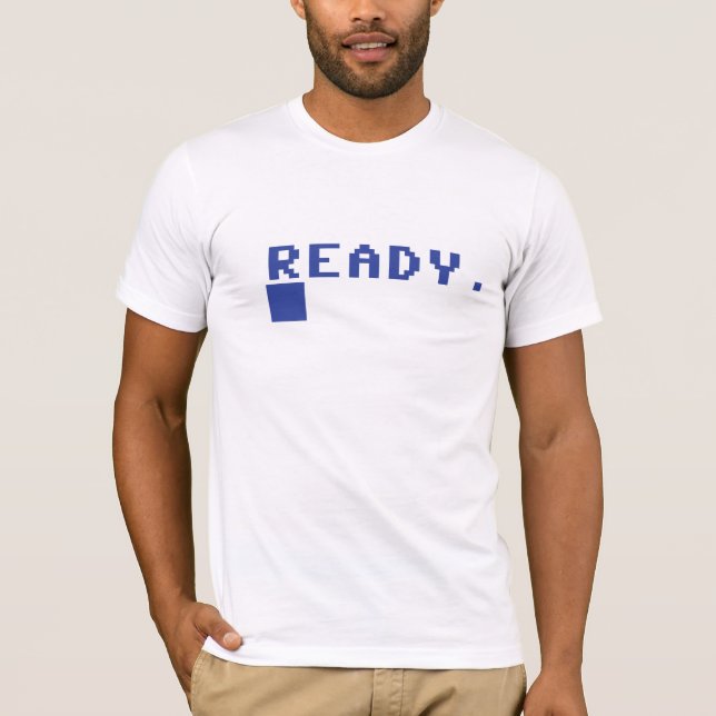 Commodore 64 Geeky t-shirt - Ready prompt (Front)