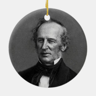 Commodore Cornelius Vanderbilt Portrait circa 1850 Ceramic Tree Decoration