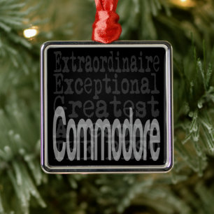 Commodore Extraordinaire Metal Ornament