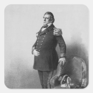Commodore Matthew Calbraith Perry Square Sticker