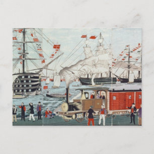 Commodore Perry's Gift of a Railway Postcard