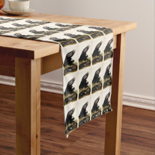 Common American Skunk or Striped Skunk, by Audubon Medium Table Runner