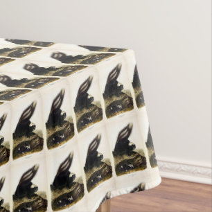 Common American Skunk or Striped Skunk, by Audubon Tablecloth