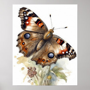 Common Buckeye Butterfly Art Print Poster