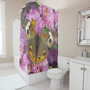 Common Buckeye Butterfly Shower Curtain