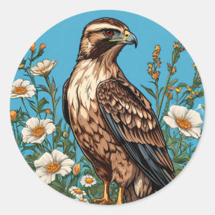 Common buzzard Bird Nature Lover Gift 🌸✨ Classic Round Sticker