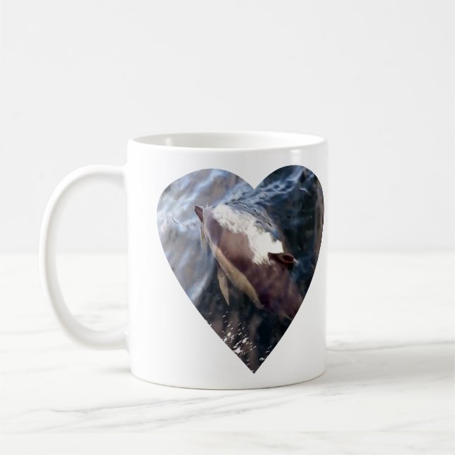 Common Dolphin Surface Glide Pod Ocean Wildlife  Coffee Mug (Left)
