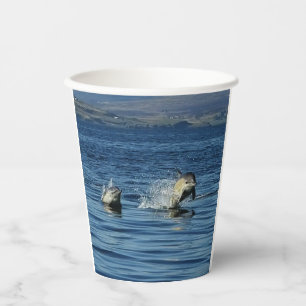 Common Dolphins Porpoising Paper Cups