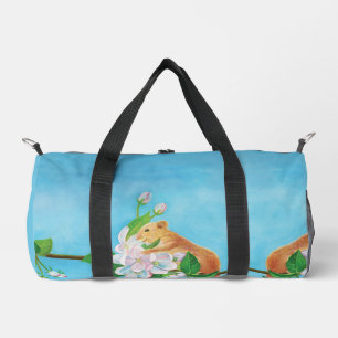 Common Dormouse on a blossoming branch Duffle Bag