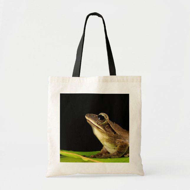 Common Frog on a Leaf Tote Bag (Front)