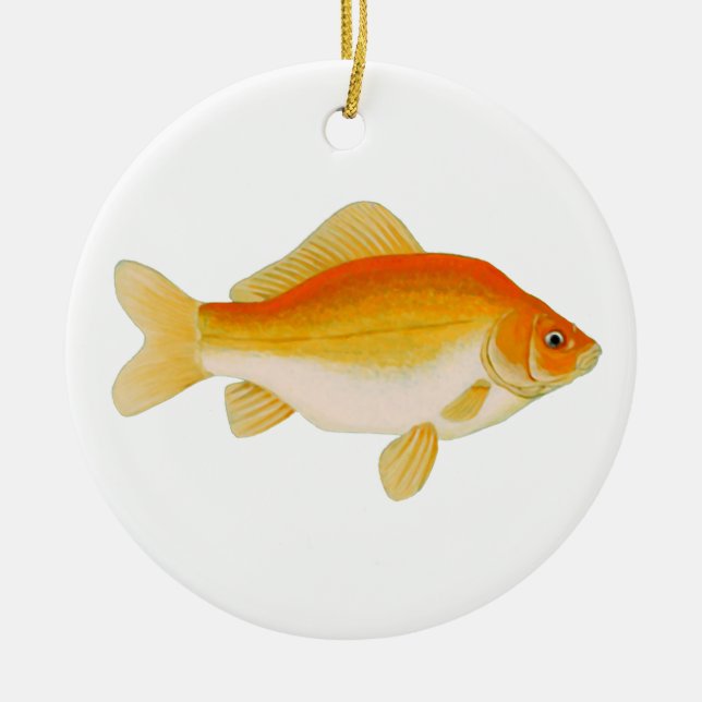 Common Goldfish Ceramic Ornament (Front)