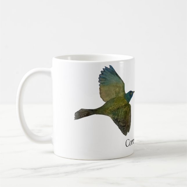 Common Grackle White Coffee Mug (Left)