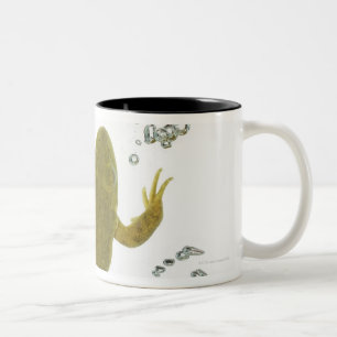 common green frog Two-Tone coffee mug