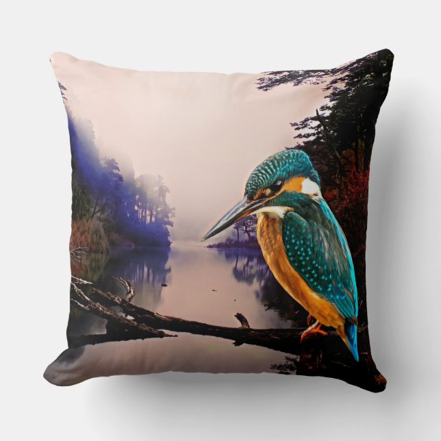 Common Kingfisher Cushion (Front)
