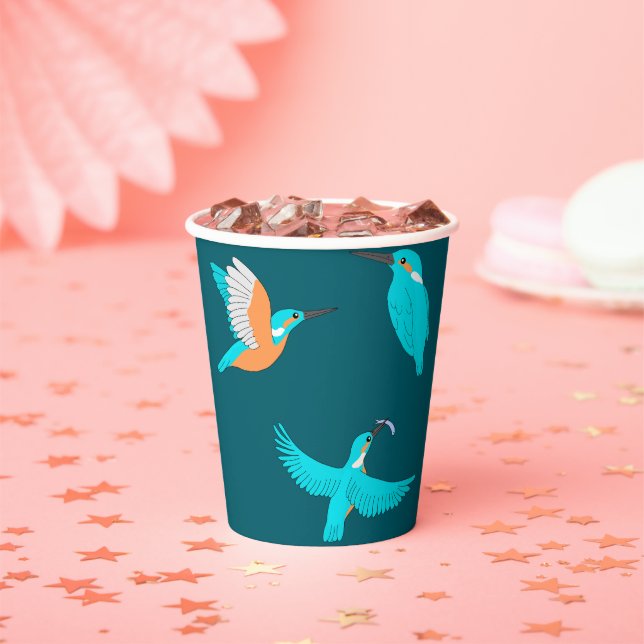 Common Kingfishers Paper Cups (Insitu)