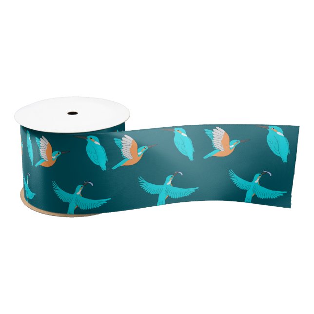 Common Kingfishers Satin Ribbon (Spool)