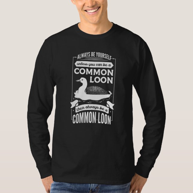 Common Loon Bird Ducks  Cute T-Shirt (Front)
