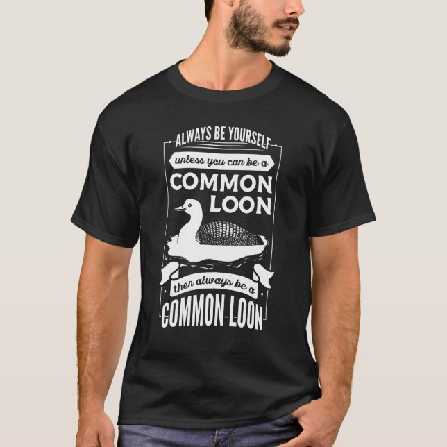 Common Loon Bird Ducks   Cute T-Shirt (Front)