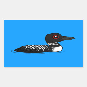 Common Loon, breeding adult Rectangular Sticker