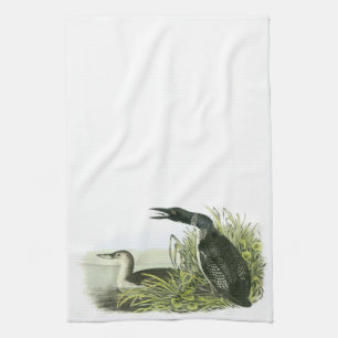 Common Loon by Audubon Tea Towel