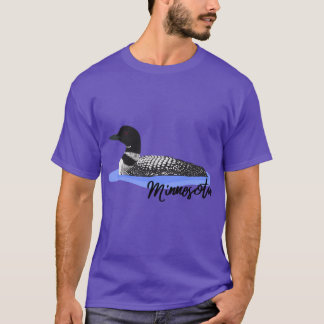 Common Loon Minnesota Drawing T-Shirt