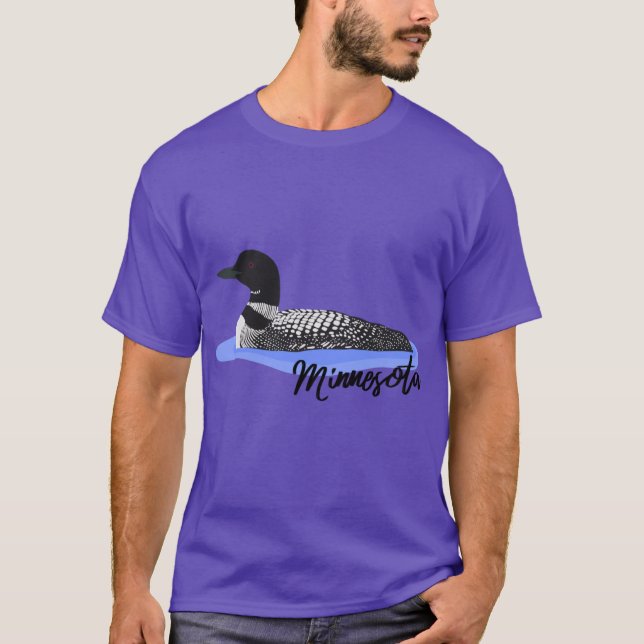 Common Loon Minnesota Drawing T-Shirt (Front)