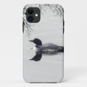 Common Loon Swims in a Northern Lake in Winter iPhone 11 Case