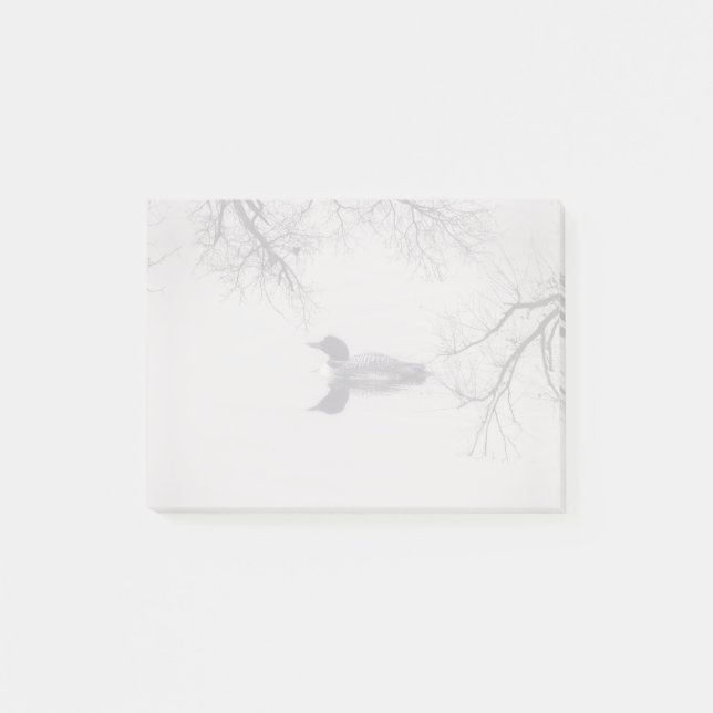Common Loon Swims in a Northern Lake in Winter Post-it Notes (Front)