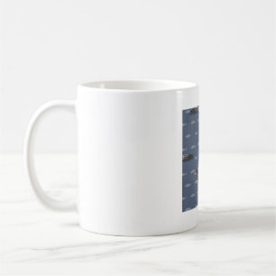Common Loons on fish pattern Coffee Mug