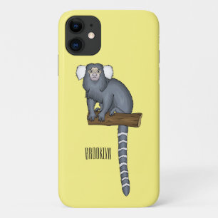 Common marmoset cartoon illustration iPhone 11 case