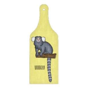 Common marmoset cartoon illustration cutting board