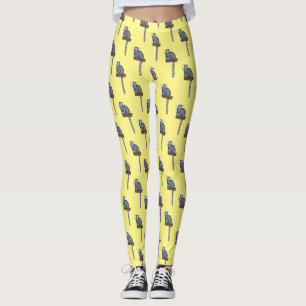Common marmoset cartoon illustration leggings