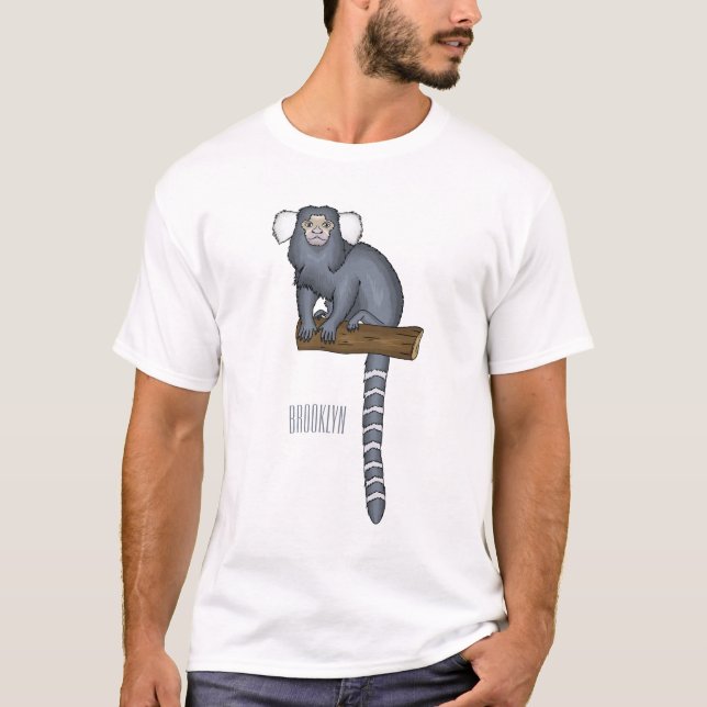 Common marmoset cartoon illustration T-Shirt (Front)