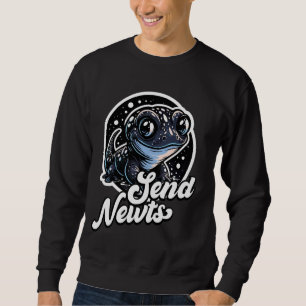 Common Newt Salamander Amphibian Animal Herpetolog Sweatshirt