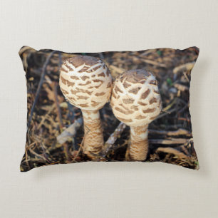 Common parasol mushrooms decorative cushion