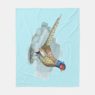 Common pheasant fleece blanket
