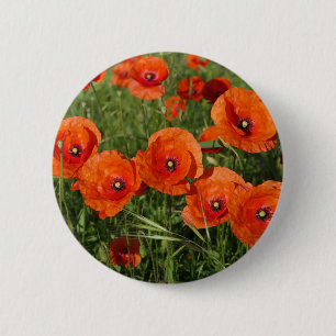 Common Poppies 6 Cm Round Badge