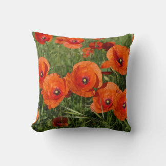 Common Poppies  Cushion